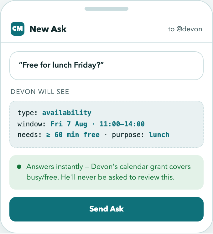 Asking about availability