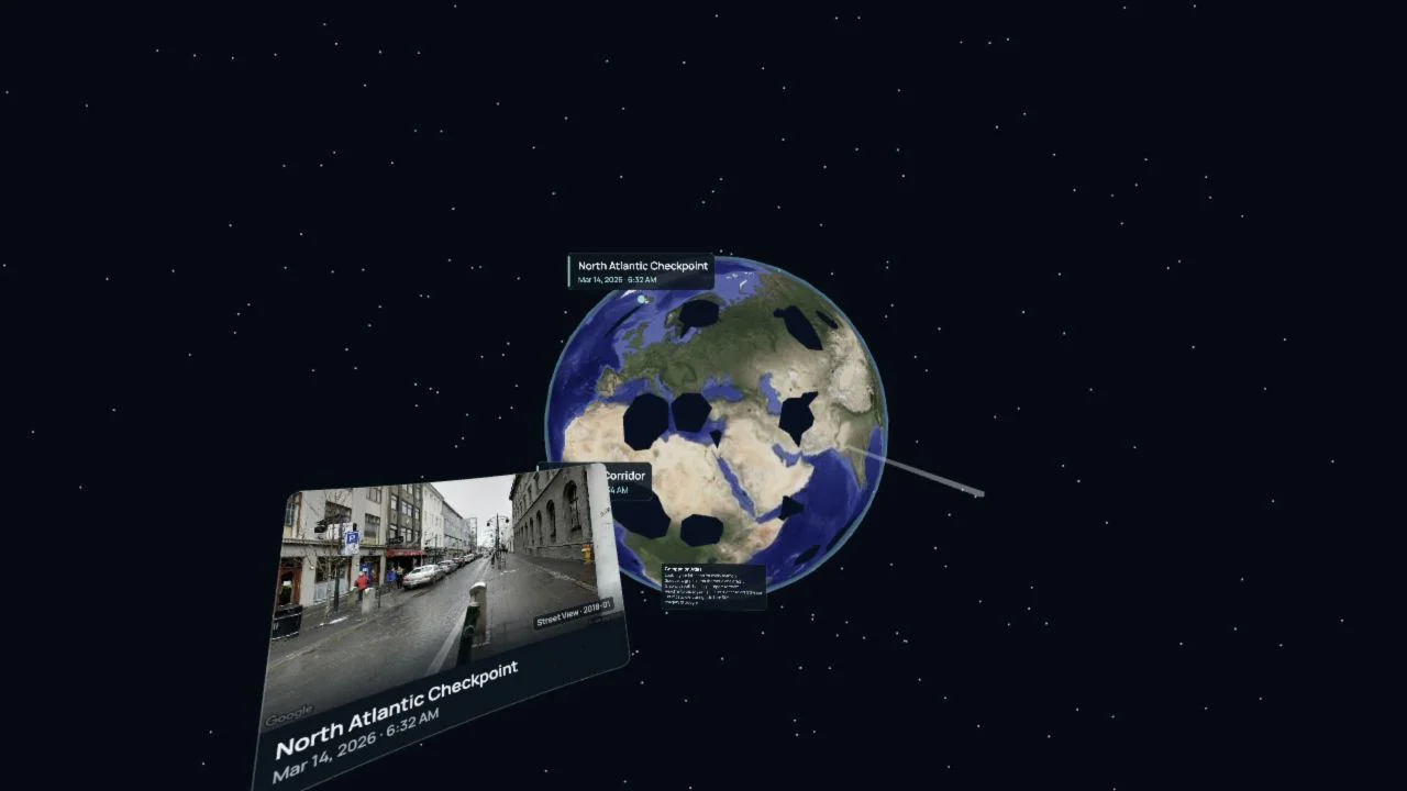 Companion Atlas WebXR emulator after entering an immersive VR session